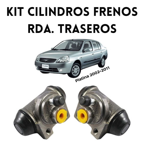 2 Cilindros Traseros De Frenos Platina 2005 11/16 De Fierro