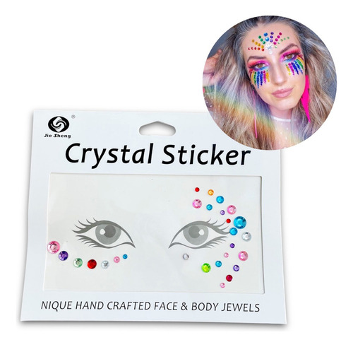 Face Sticker Diamantes Cara Y Cuerpo Colorido 