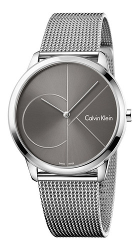 Reloj Calvin Klein K3m21123 Minimal Plateado/gris Caballero