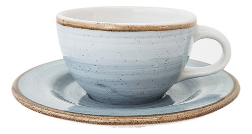 Set X 6 Combo Pocillo Plato Café Corona Artisan 94 Ml