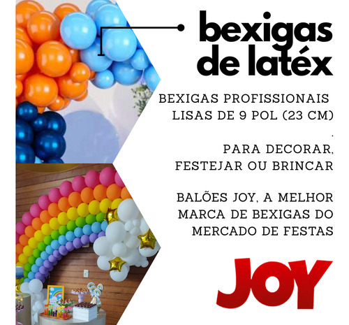 Bexigas Joy 9 150un Cores Vibrantes Festas E Eventos