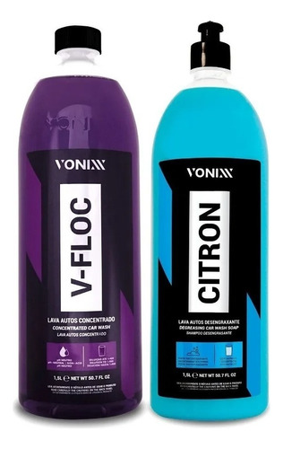 Kit Shampoo Vonixx V-floc 1,5l Ph Neutro + Citron 1,5l