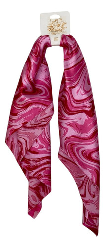 Mascada Con Estampado Color Satinado Mujer Para Cabeza Med Rosa Oscuro Rayas Mediana