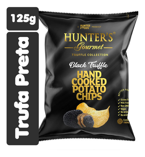 Chips De Batatas Sabor Trufa Negra 125g Hunter's Gourmet