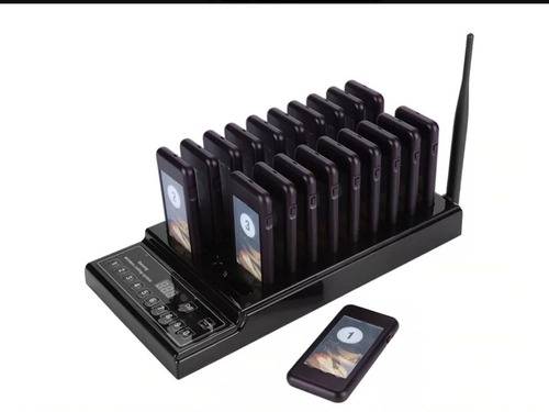 Chamador Wireless Para Bar Restaurante Com 20 Pagers Fichas