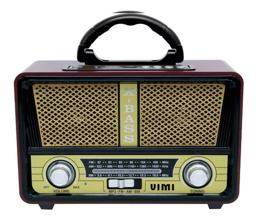 Bocina Retro Vintage Recargable Mp3 Usb Bluetooth Radio Fm