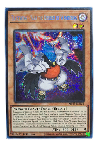 Yugi-oh! Blackwing Vata The Emblem Of Wandering Mp23-en152 S