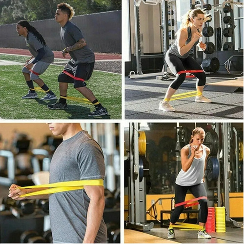 Kit 5 Faixa Elástica Super Mini Band Para Treino Exercícios