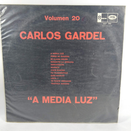 Lp Carlos Gardel,  A Media Luz Vol 20 - Edic Venezuela
