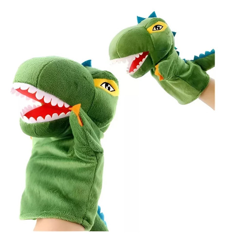 Puppet Puppets Hand Dinosaur Gluve Tecido, PelĂșcia Infantil