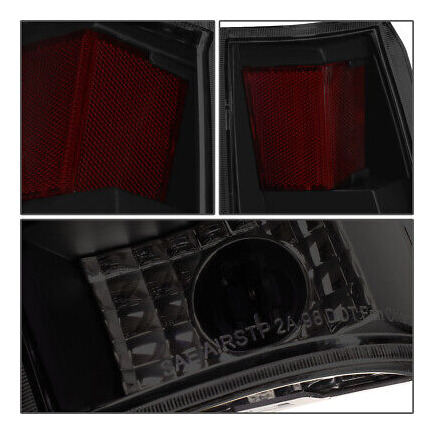 Black 8pc Headlight+bumper+corner+smoked 3d Led Tail Lig Zzf