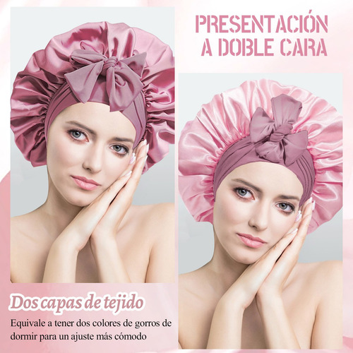 Gorro De Seda Para Dormir Gorro Dormir Para Mujer Rosa