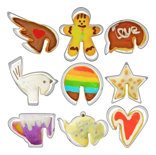 Juego De 9 Cortadores De Galletas Colgar Borde De Taza,...