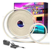 Comprar Tira de Led Neón luz Flex Unicolor hifiluz Decorativa 5 Metros 12V Contra Agua Ip67 Impermeable Cortable 120 LED luces decoración neón luces led de colores blanca cálida