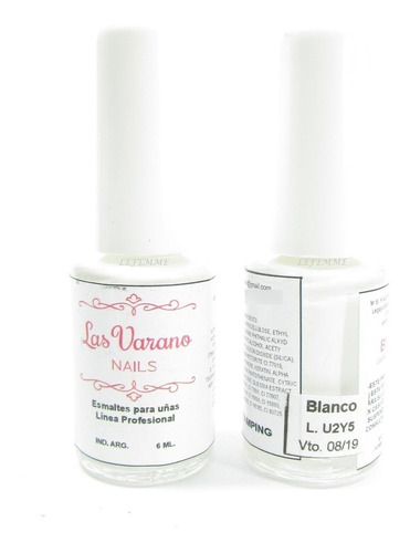 Esmalte Para Stamping Blanco Decoracion De Uñas Lefemme