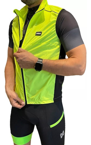 Chaleco Rompeviento Mistega Fluor Réflex Unisex Tiendabici