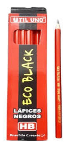 Lapices Negros Util Uno Hb. Eco Black. Caja X 12 Unidades Negro