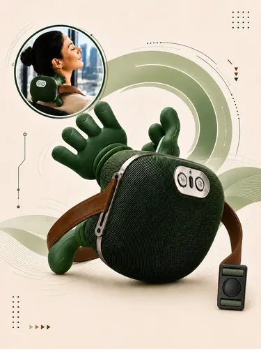 Massageador Elétrico Portátil Shiatsu para Pescoço e Ombros, com ...