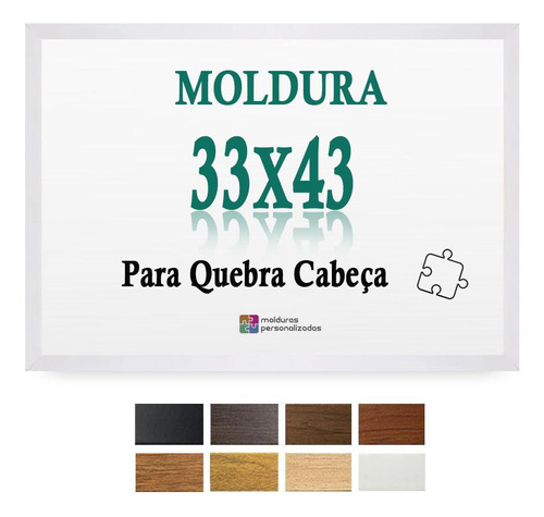 Moldura Branca 33x43 Para Quebra Cabeça Grow 500 Peças Petg