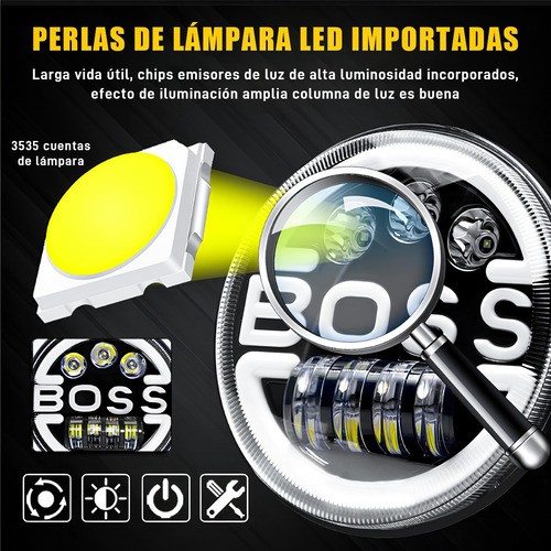 Faro Led De 7 Pulgadas Para Motocicleta Con Alto/bajo 1pcs
