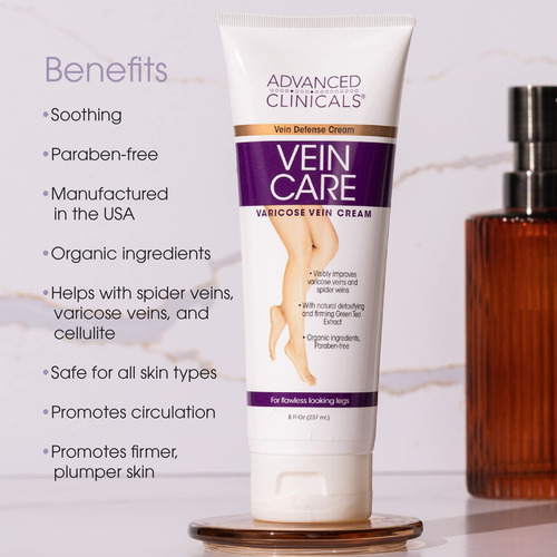 Crema Para Varices Advanced Clinicals 240 Ml Con Colágeno