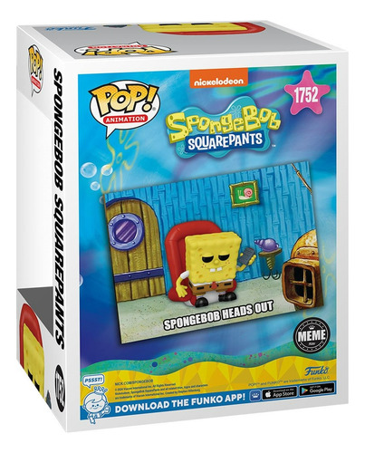 Funko Pop Premium: Bob Esponja - Meme Bob Esponja Mirando Tv