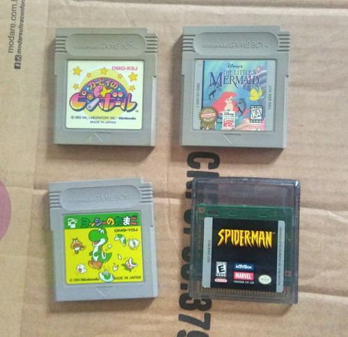 Lote De Jogos P/game Boy (spider-man, Kirby Pinball ,etc)