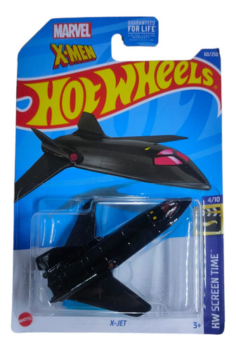 Hot Wheels Coleccion X-men X-jet Black Hw Screen Time Marvel