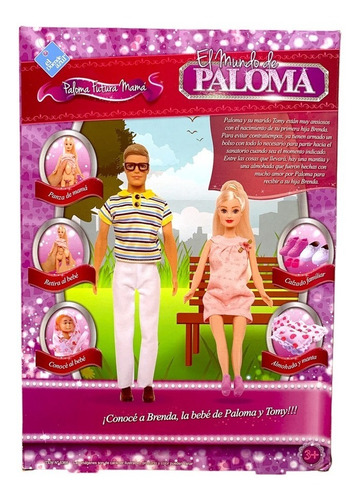 Imagen 3 de 6 de Muñeca Paloma Futura Mamá Con Tomy Y Acces Duende Azul Full