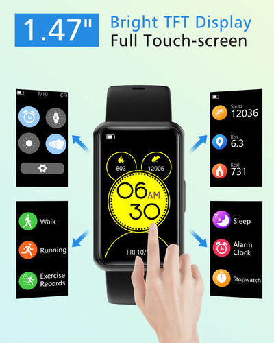 Monitor De Actividad Física, Sin Bluetooth, No Requiere Aplicación/teléfono, Versión 2022, Cloudpoem Fitness Watch Ip68, Resistente Al Agua Con Contador De Pasos, Rastreador De Sueño, Relojes