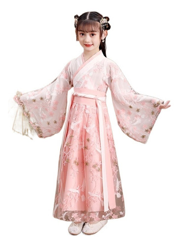 Vestido Chino Antiguo Estilo Hanfu For Niñas Y Niños,