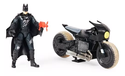 FIGURA DE ACCIÓN BATMAN EN MOTO-BATMOTO-HEROE DC COMICS