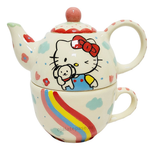 Taza Tetera Cerámica Hello Kitty