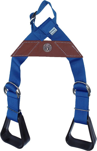 Horse  Ern Blue Nylon Sillín Ajustable Youth Rider Kid...