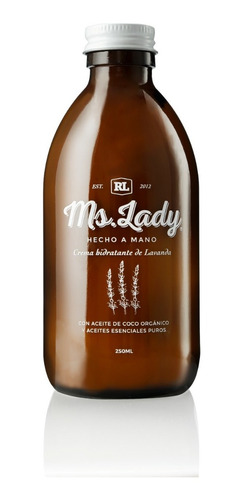 Crema Hidratante Natural Orgánica Ms. Lady 250ml