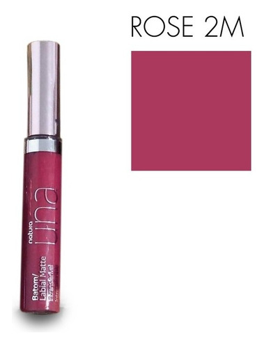 Labial Matte Intransferible Tono Rose 2m Natura Una Original