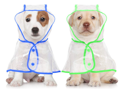 2 Piezas De Chubasquero Para Perros, Ropa Impermeable Transp
