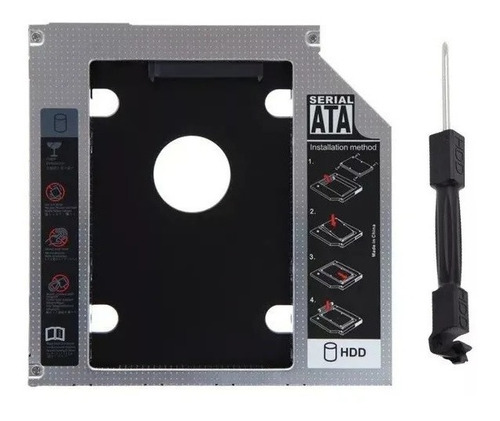 Imagen 2 de 5 de Caddy Segundo Disco Notebook Hdd Sata O Ssd 9,5mm