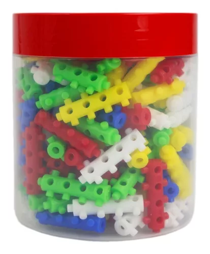 Brinquedo Infantil Blocos De Montar 180 Lego Grande + Bolsa