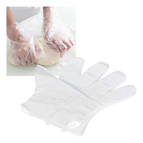 Guantes De Plástico Pe Espesado, Transparentes, Desechables,