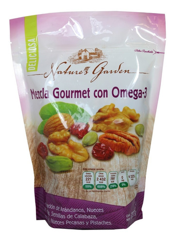 Mezcla Gourmet Con Omega 3 Natures Garden De 737 Gr