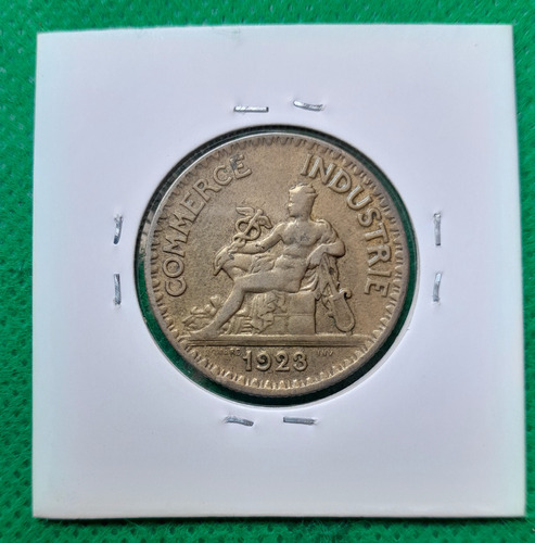 Moneda De 2 Francos, Encartonada, Pais Francia, Año 1923.