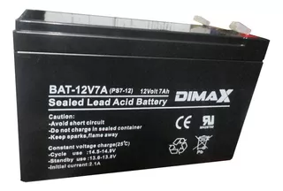 Dimax Perú Batería Seca Recargable 12v 7a De Central Alarma