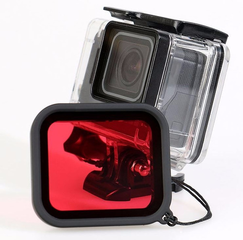 Filtros Gopro 5 Para Carcasa Bajo El Agua Color Rojo Purpura