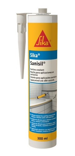 Imagen 2 de 3 de Silicona Blanca Para Baño Y Cocina Antihongo 280ml Sika