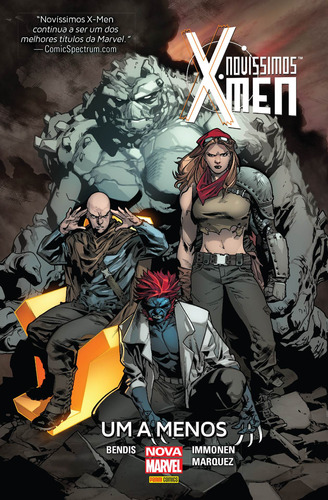 Novíssimos X-Men: Um A Menos, de Bendis, Brian Michael. Editora Panini Brasil LTDA, capa dura em português, 2018