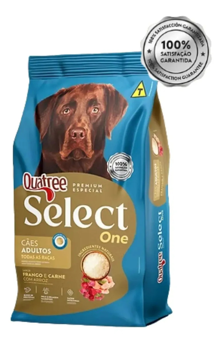 Ração Quatree Select One Cães Adultos Frango E Carne 15kg