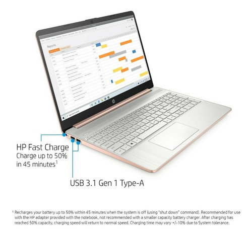 Imagen 4 de 4 de Notebook Hp Diseño Arquitectura 15 Ssd256 Videoradeon Rosa