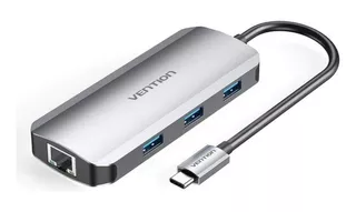 Hub Multipuerto Usb-c 6 En 1 Hdmi Usb 3.0 Rj45 Pd 4k Vention