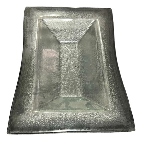 Plato De Vitrofusión Negro Onda, Ideal Eventos O Reuniones!!